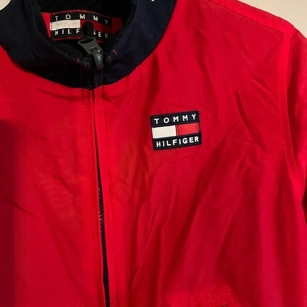 Tommy Hilfiger Red and Blue Puffer Jacket